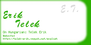 erik telek business card